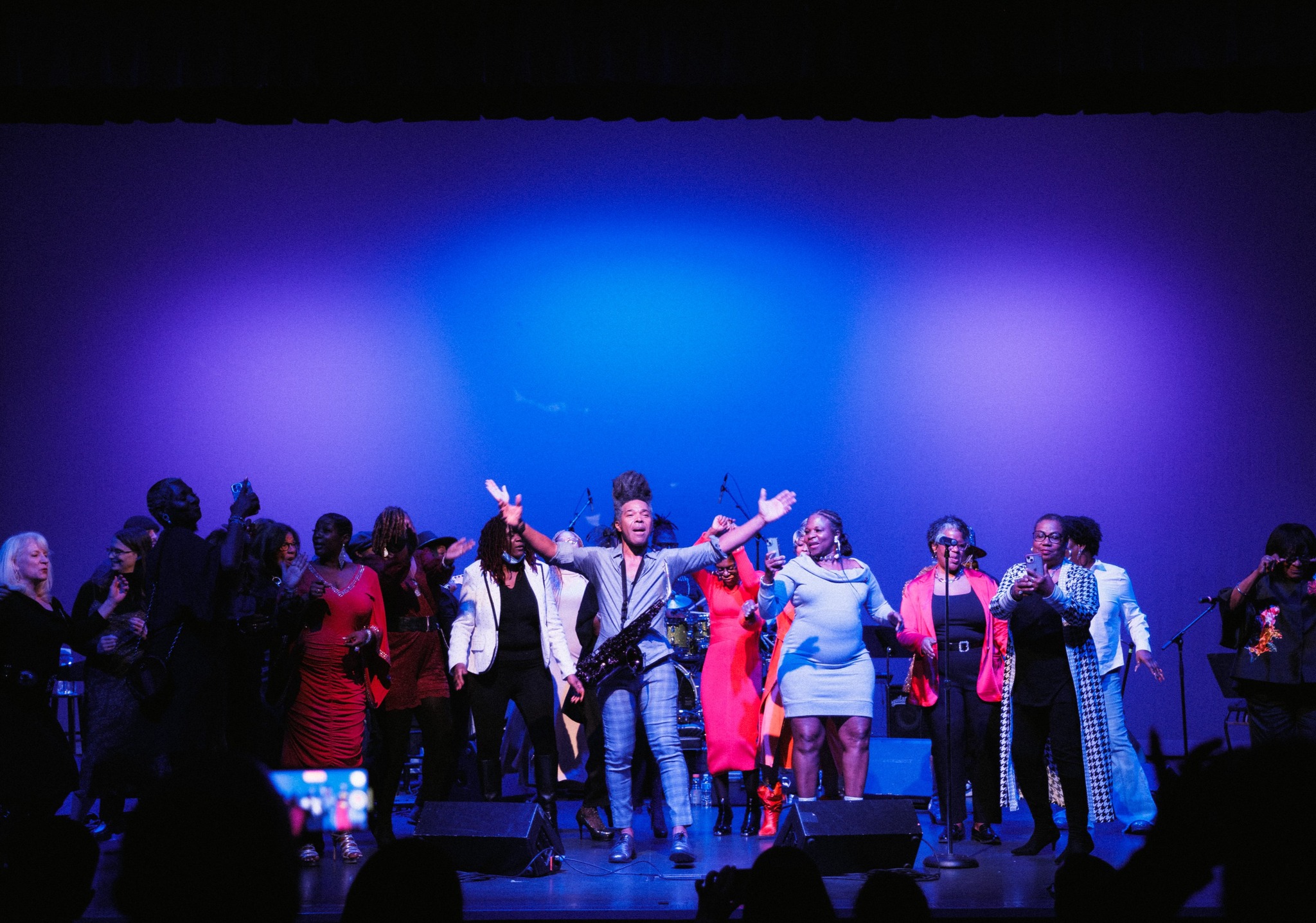 Image of a stage during the Buck O'Neil Birthday Bash