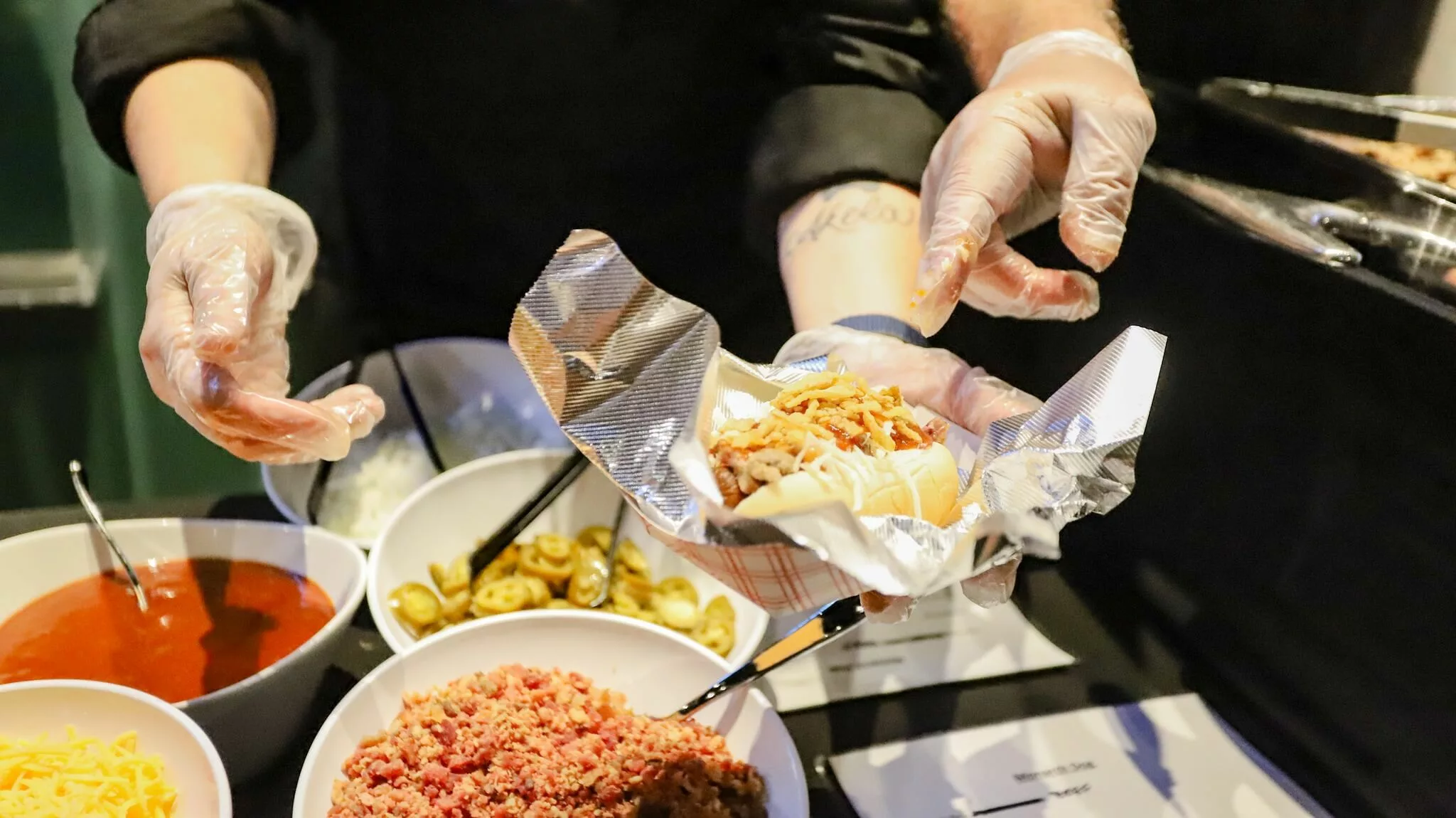 A shot of the food served at the Heart of America Hot Dog Festival