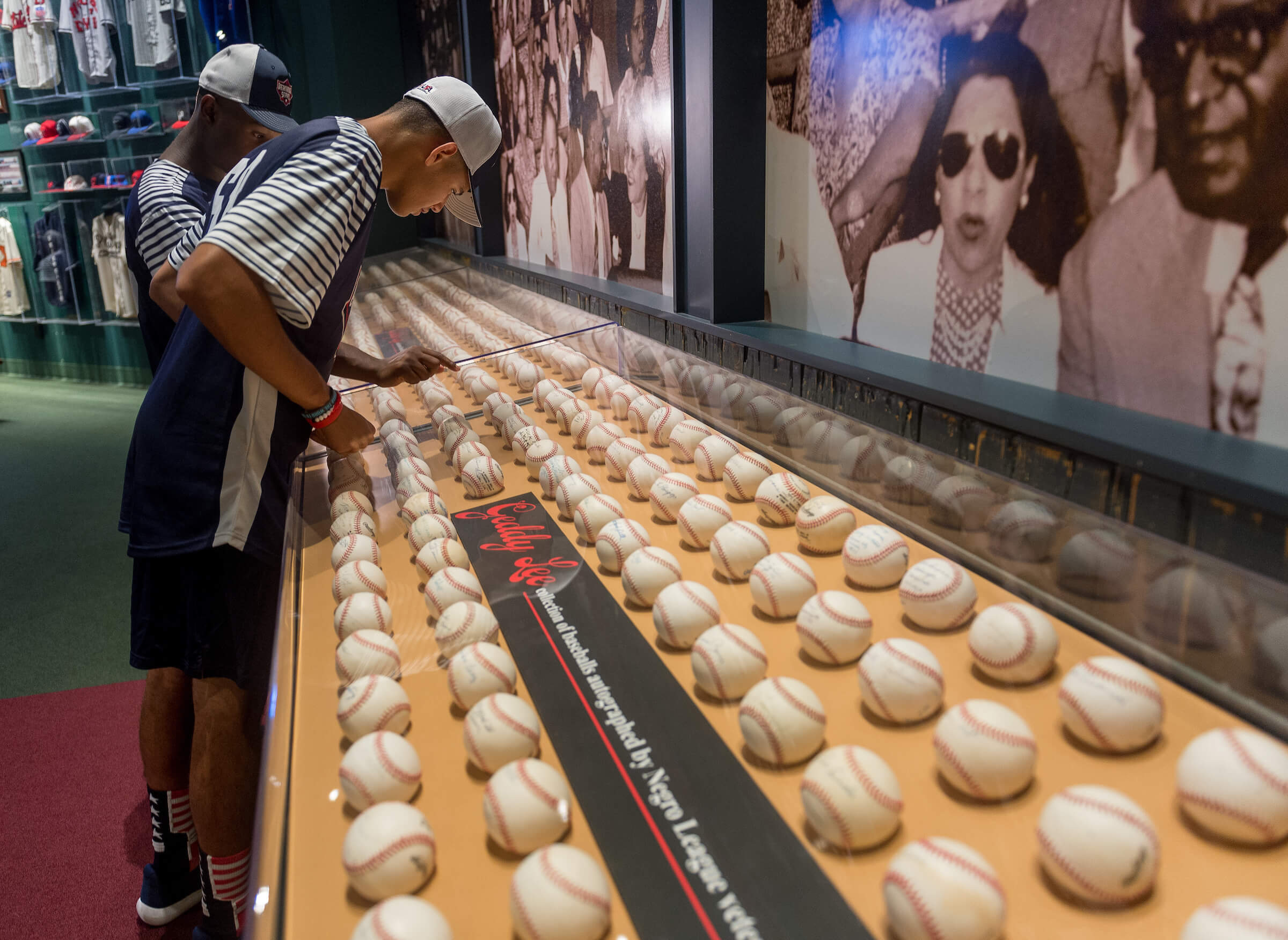 A young boy admiring the Geddy Lee Collection