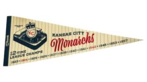 A historical looking KC Monarchs pennant