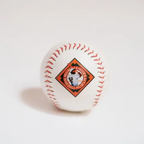 product shot of the NLBM branded baseball